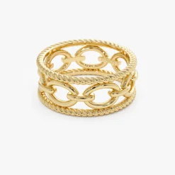 14k Rope Chain Link Unique Ring