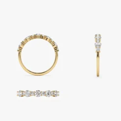 14k Round Diamond Mix Size Anniversary Ring