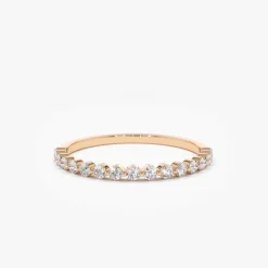 14K Round Diamond Shared Prong Wedding Ring