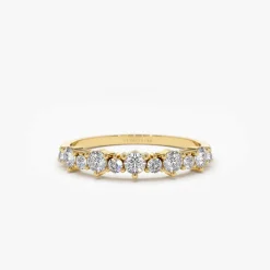 14k Round Diamond Unique Wedding Ring