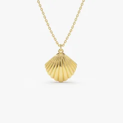 14k Shell Charm Necklace