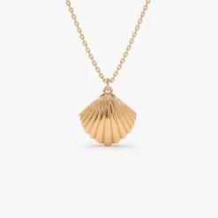 14k Shell Charm Necklace