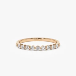 14k Single Shared Prong Diamond Wedding Ring 0.30 ctw