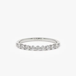 14k Single Shared Prong Diamond Wedding Ring 0.30 ctw
