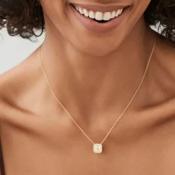 14k Solid Gold Diamond Letter Necklace