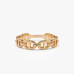 14k Solid Gold Mariner Chain Ring