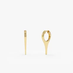 14k Solid Gold Mini Dagger Earrings