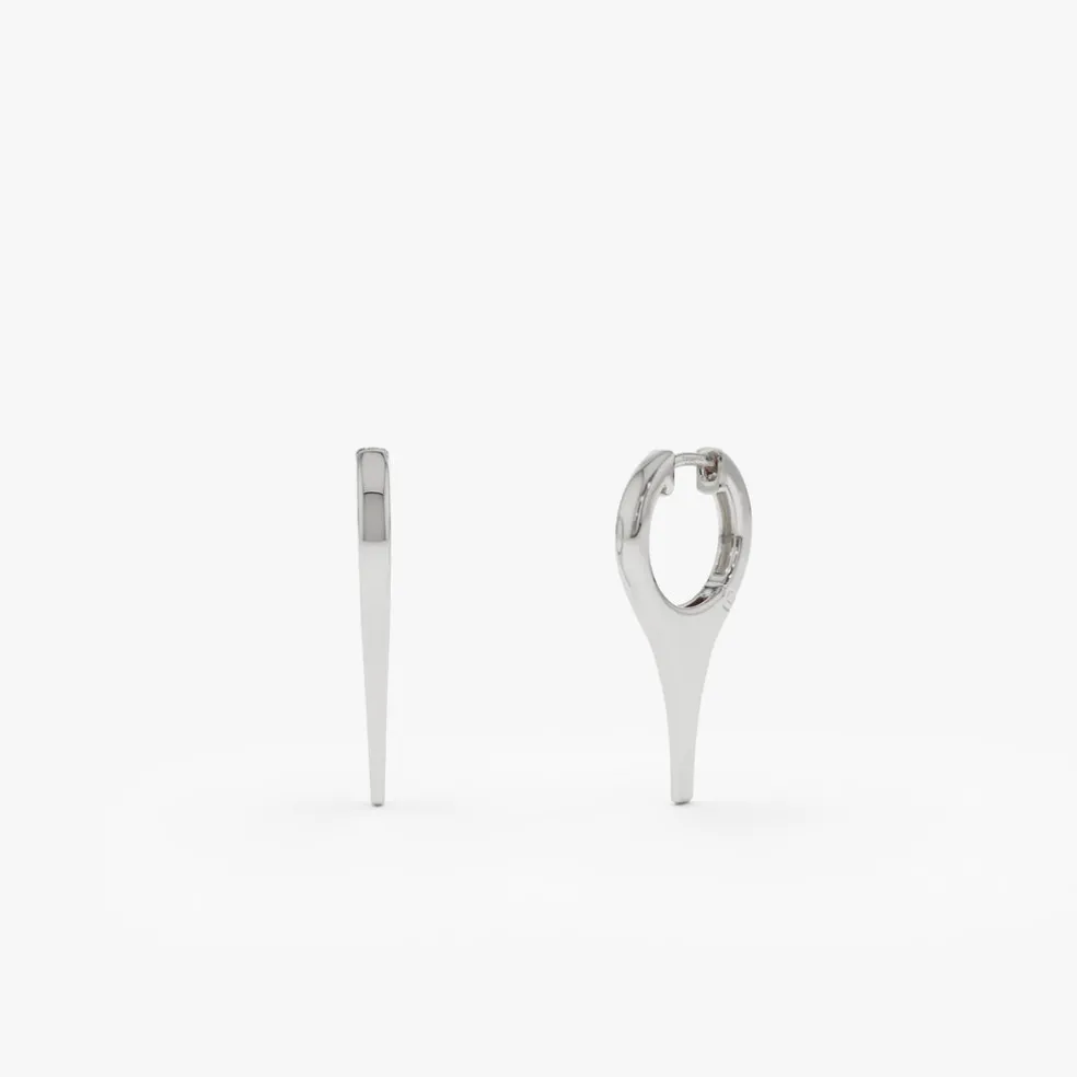 14k Solid Gold Mini Dagger Earrings