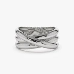 14k Solid Gold Multi-strand Crossover Ring