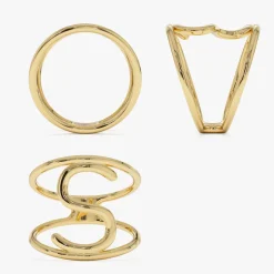 14K Solid Gold Personalized Initial Ring