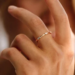 14k Stackable Baguette Diamond Eternity Ring