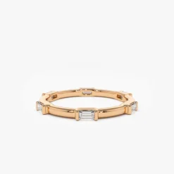 14k Stackable Baguette Diamond Eternity Ring