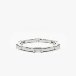 14k Stackable Baguette Diamond Eternity Ring