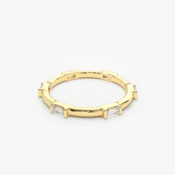 14k Stackable Baguette Diamond Eternity Ring