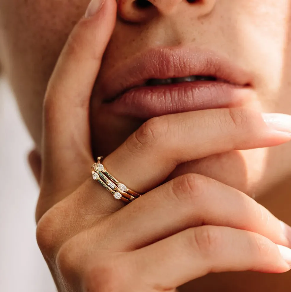 14k Stackable Marquise Diamond Eternity Ring