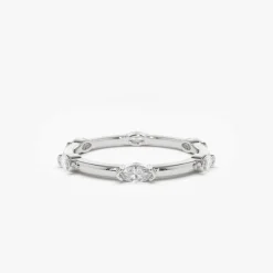 14k Stackable Marquise Diamond Eternity Ring