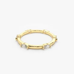 14k Stackable Marquise Diamond Eternity Ring