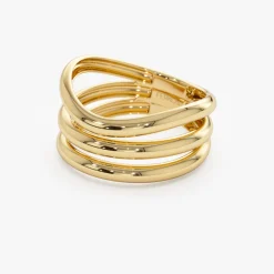 14K Stacked Chunky Curved Ring