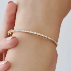 14k Stacking Micro Pave Diamond Bangle 0.90 ctw