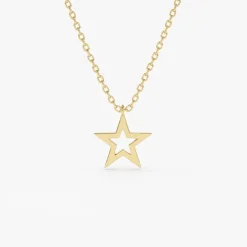 14k Star Necklace