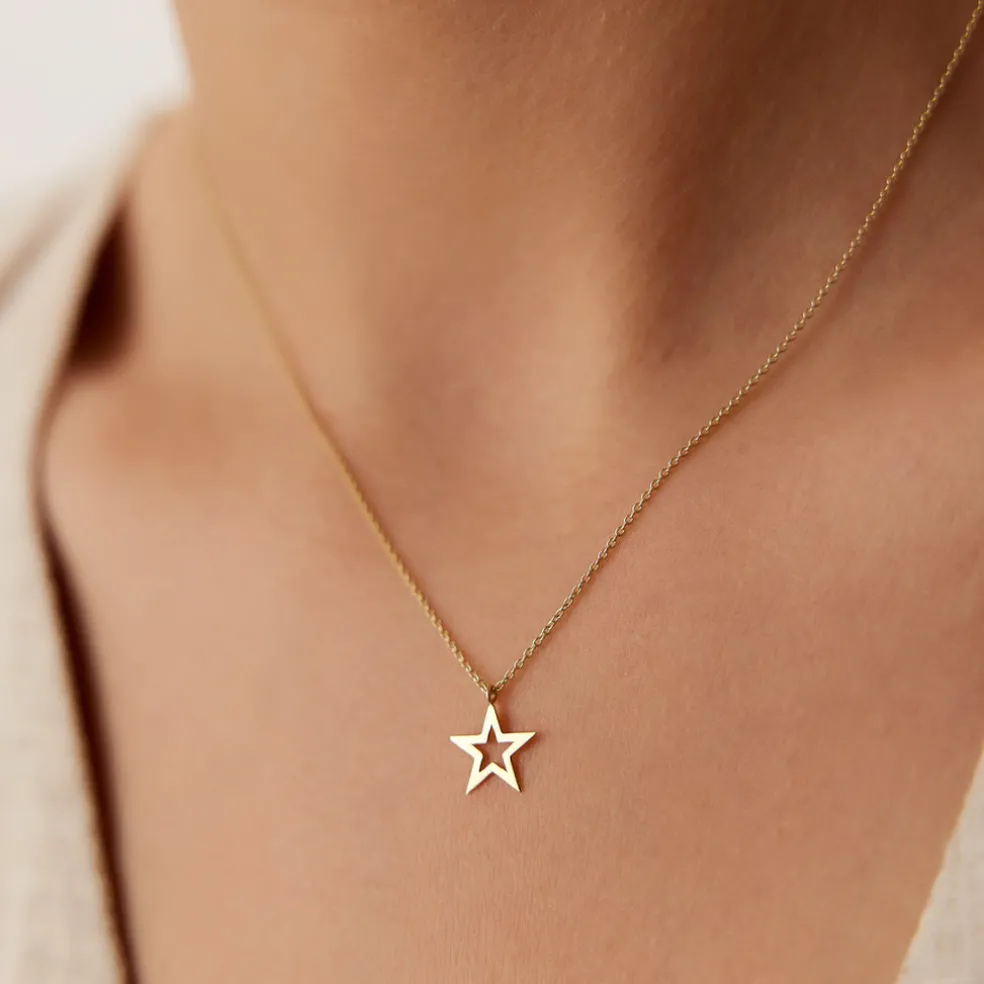 14k Star Necklace