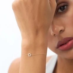 14K Star of David Diamond Bracelet