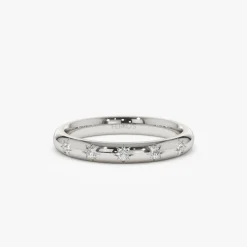 14k Star Setting 5 Stone Diamond Ring