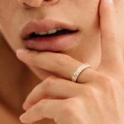 14k Step Baguette Diamond Ring