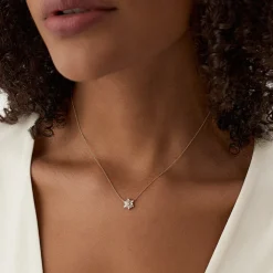 14k Tapered Baguette Diamond Necklace
