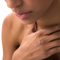 14K Taurus Zodiac Charm Necklace