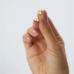 14K Trio Petal Stud Earrings