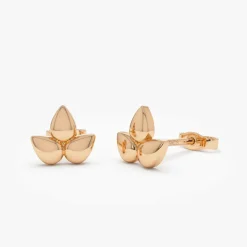 14K Trio Petal Stud Earrings