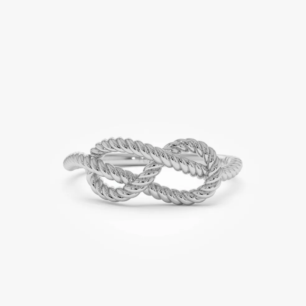 14K Twist Rope Infinity Knot Ring