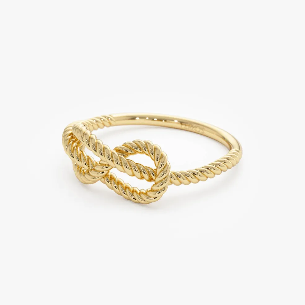 14K Twist Rope Infinity Knot Ring