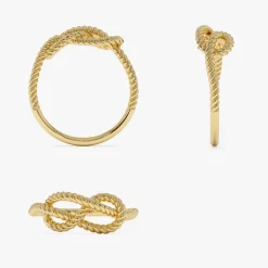 14K Twist Rope Infinity Knot Ring