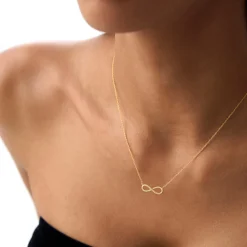14k Twist Rope Infinity Necklace