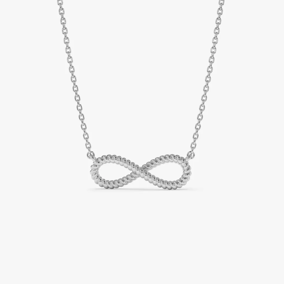 14k Twist Rope Infinity Necklace