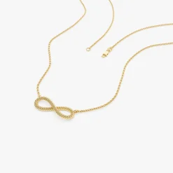 14k Twist Rope Infinity Necklace