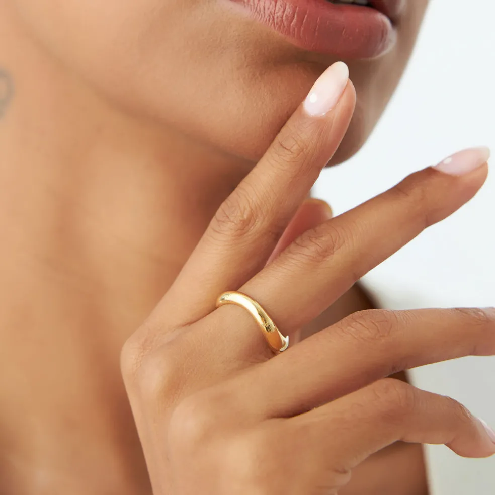 14k Unique Amorphic Shaped Figure Ring