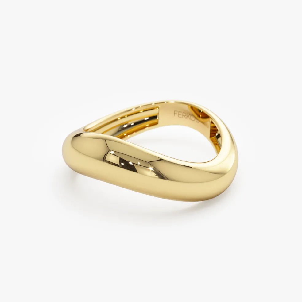 14k Unique Amorphic Shaped Figure Ring