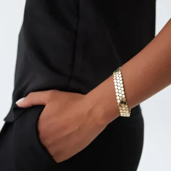 14k Unique Bold Triple Strand Bracelet
