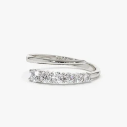 14k Unique Crossover Diamond Statement Ring