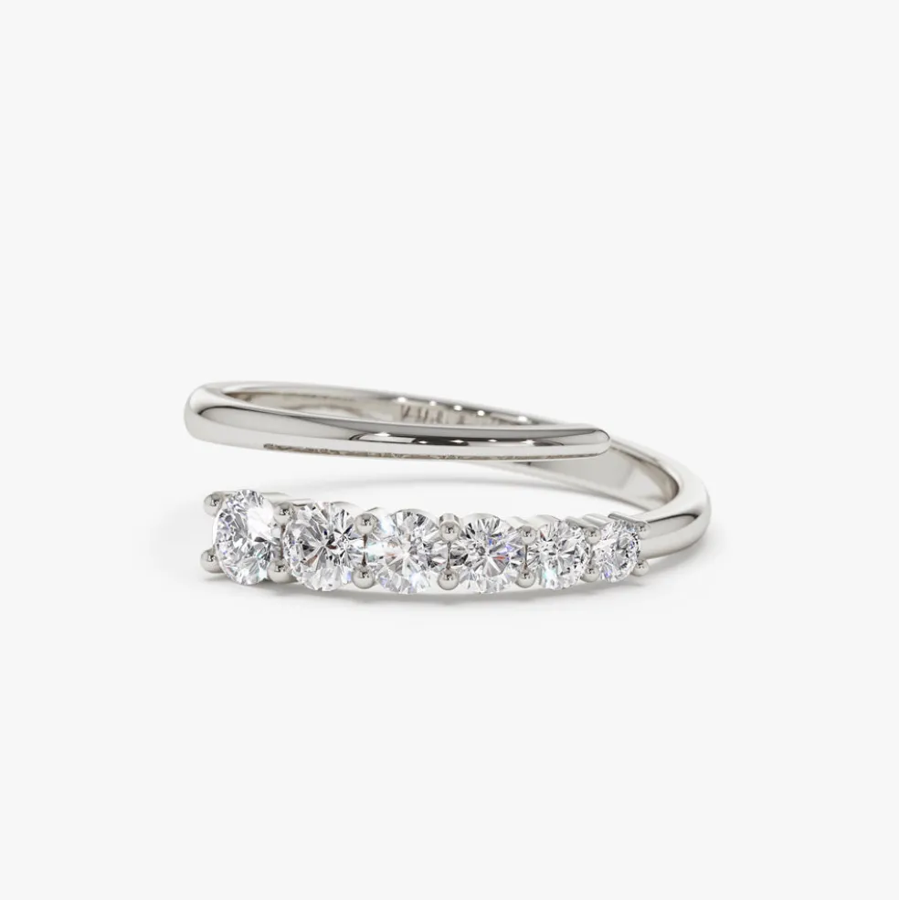 14k Unique Crossover Diamond Statement Ring