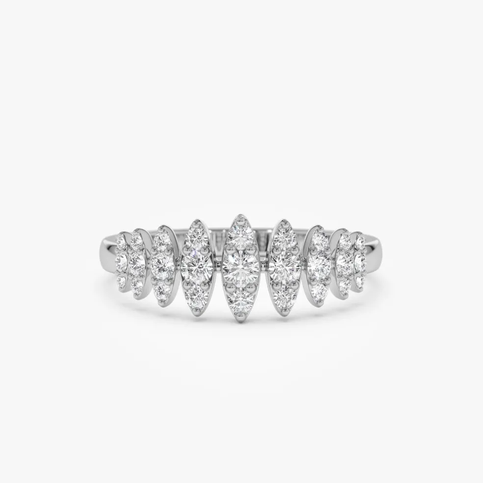 14k Unique Design Glamorous Diamond Ring
