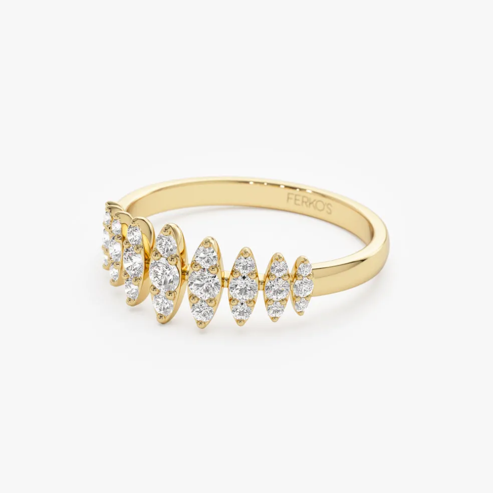 14k Unique Design Glamorous Diamond Ring