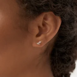 14k Unique Double Marquise Diamond Studs