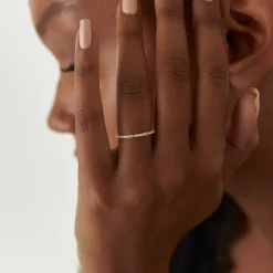 14k Unique Petite Diamond Stack Band