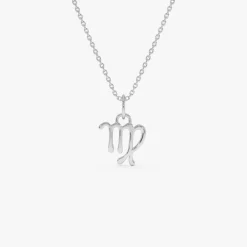 14K Virgo Zodiac Charm Necklace