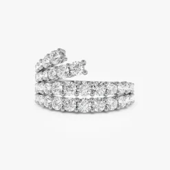 14k Wave Diamond Statement Ring