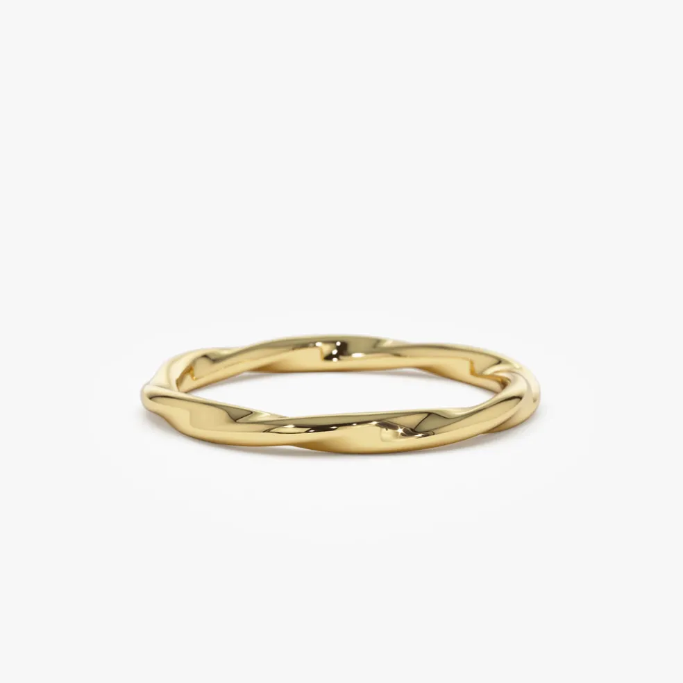 14k Wavy Promise Ring